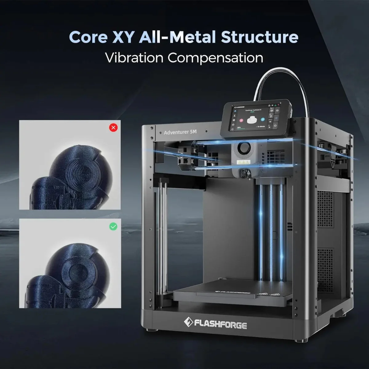>Flashforge 3D Printer Adventurer 5M, 3D Printers for Beginners Home DIY, High Speed Print Size 8.7 x 8.7 x 8.7in, Black - Image 6