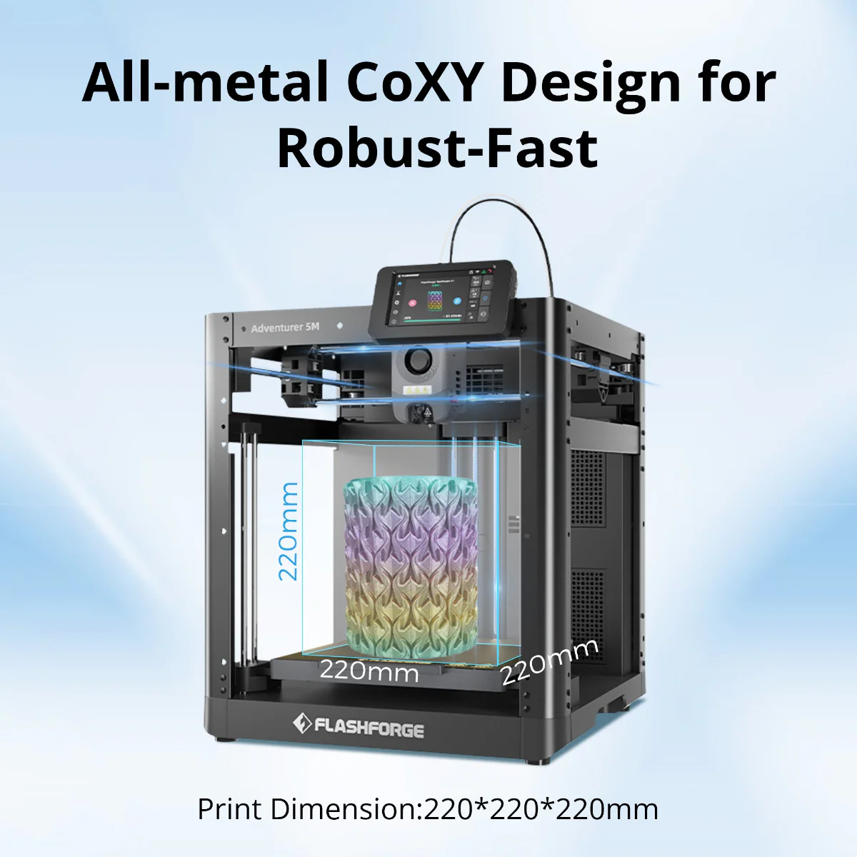 Flashforge Adventurer 5M 3D Printer, 600mm/s High Speed, Beginner-friendly - Image 4