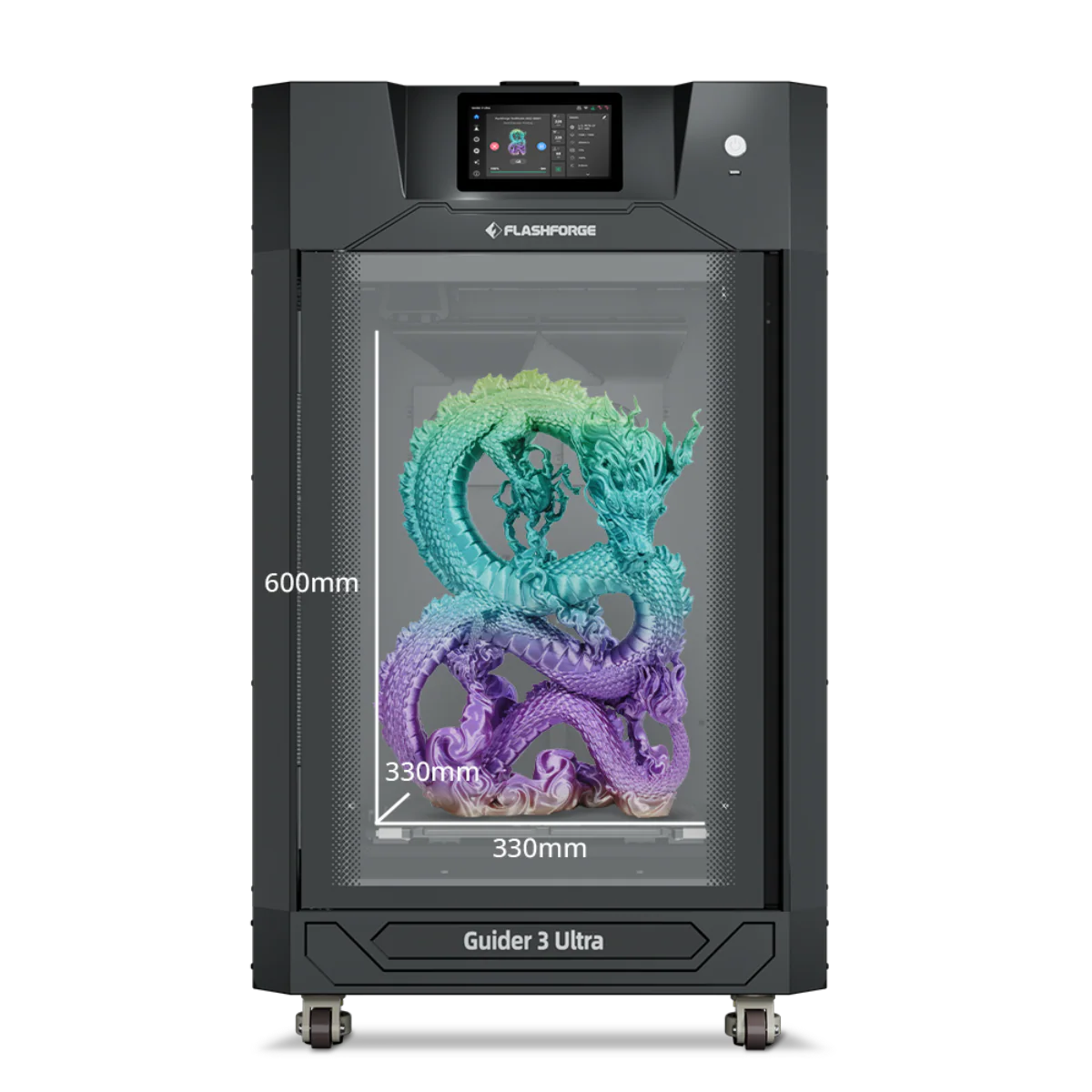 Flashforge Guider 3 Ultra Dual Extruders 3D Printer, Core-XY Structure with 330*330*600mm Large Build Volume - Image 3